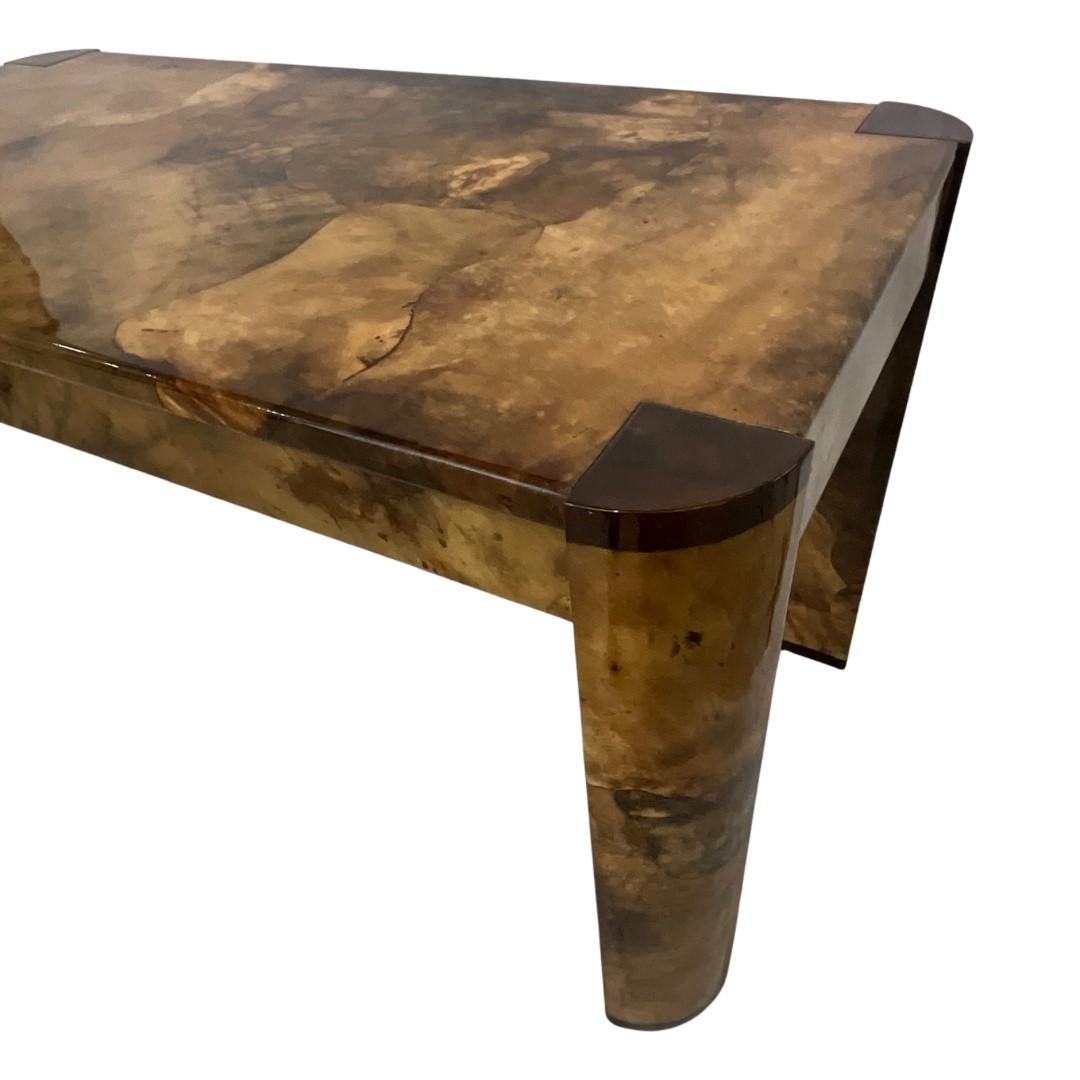 Woodwork Karl Springer 1976 Lacquered Goatskin Desk
