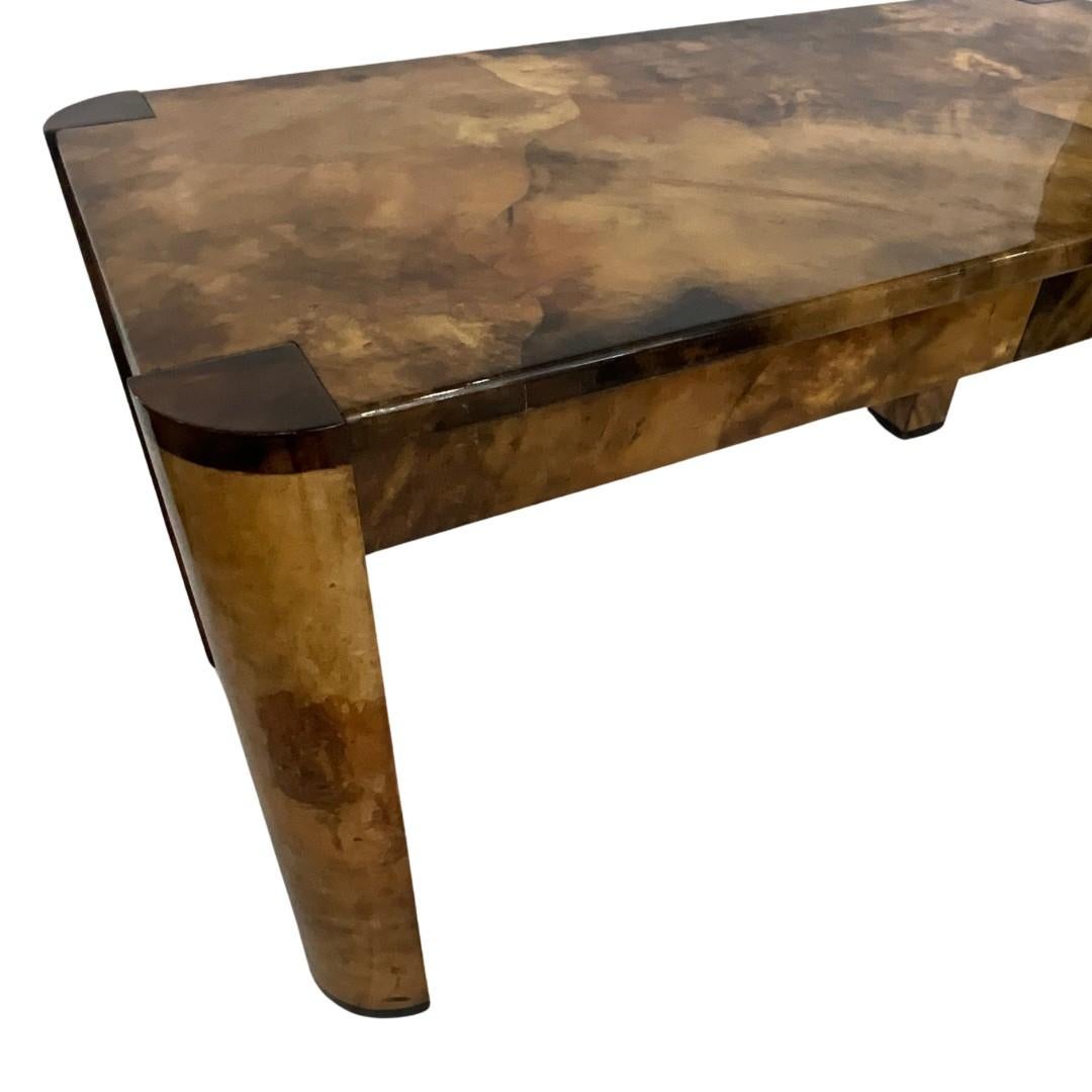 Karl Springer 1976 Lacquered Goatskin Desk In Good Condition In Los Angeles, CA