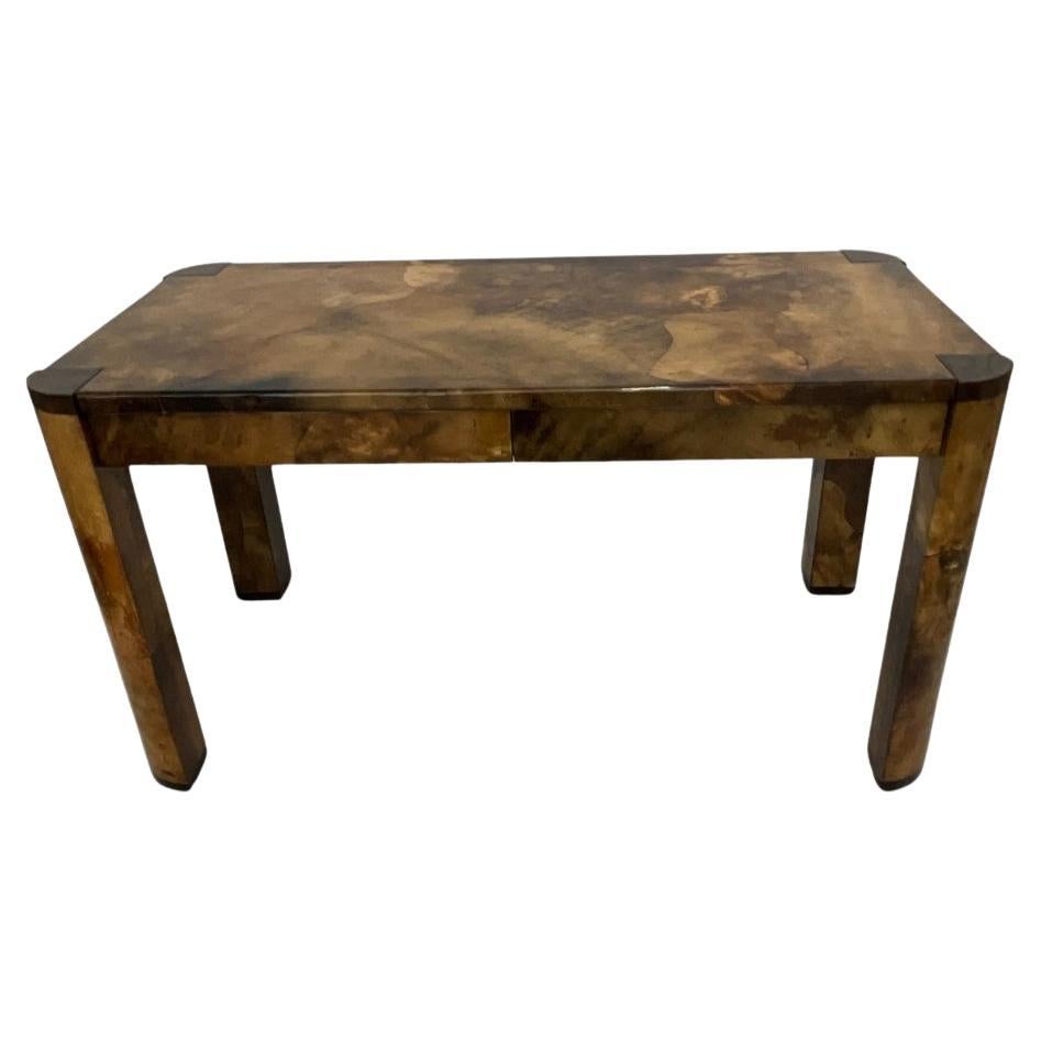 Karl Springer 1976 Lacquered Goatskin Desk