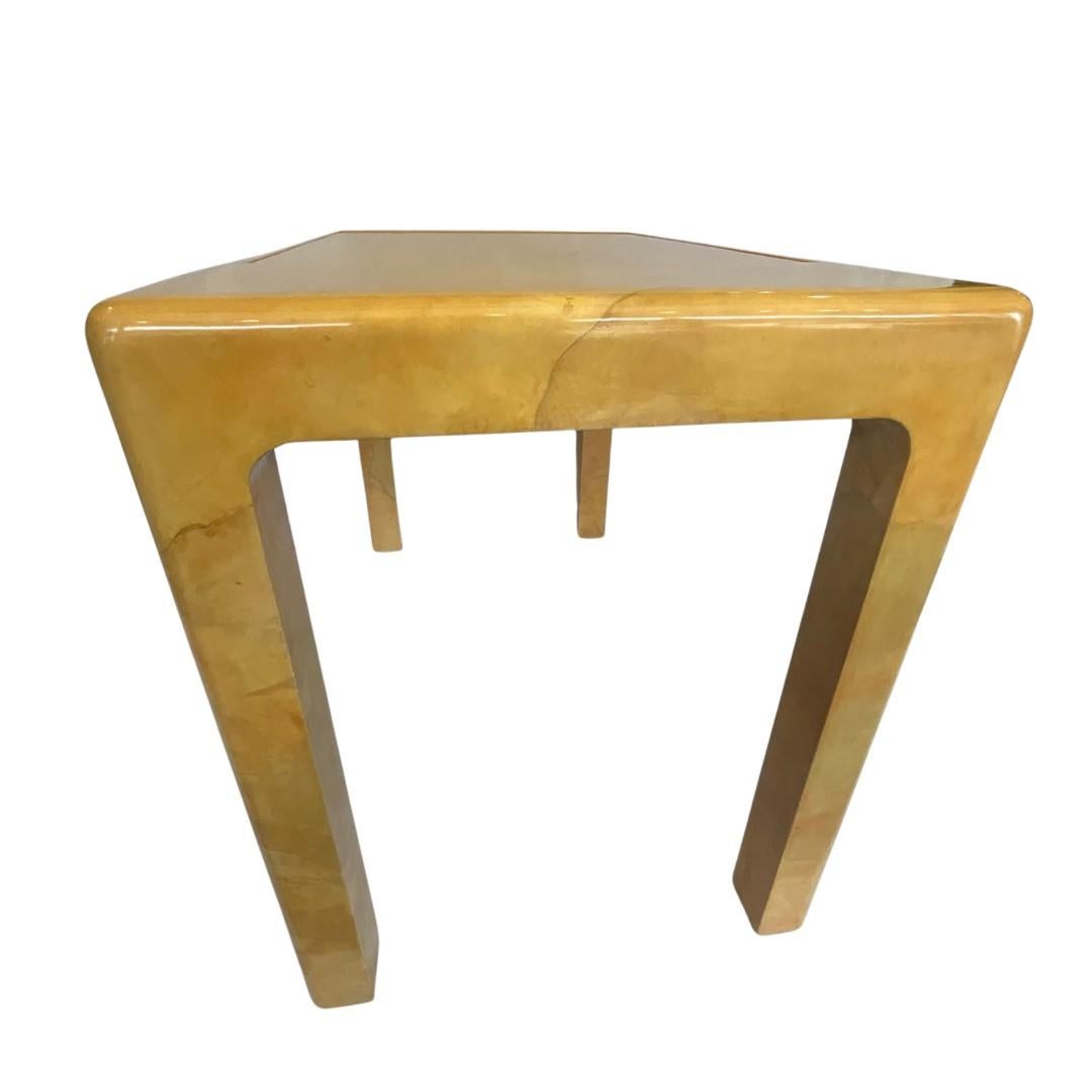 Fin du 20e siècle Table de jeu de backgammon en peau de chèvre Karl Springer 1977 en vente
