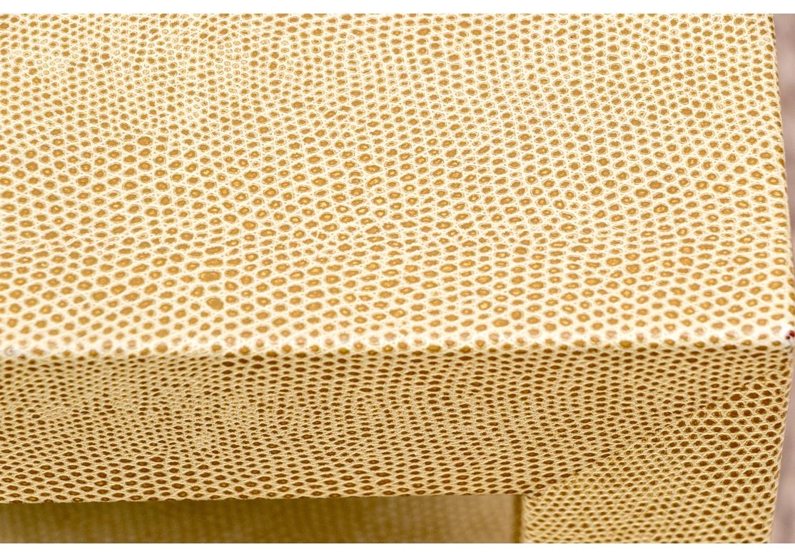 Karl Springer 1991 Snakeskin Telephone Table Signed & Dated For Sale 1