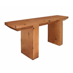 Karl Springer "Altar Console Table" in Antique Copper, 1980s