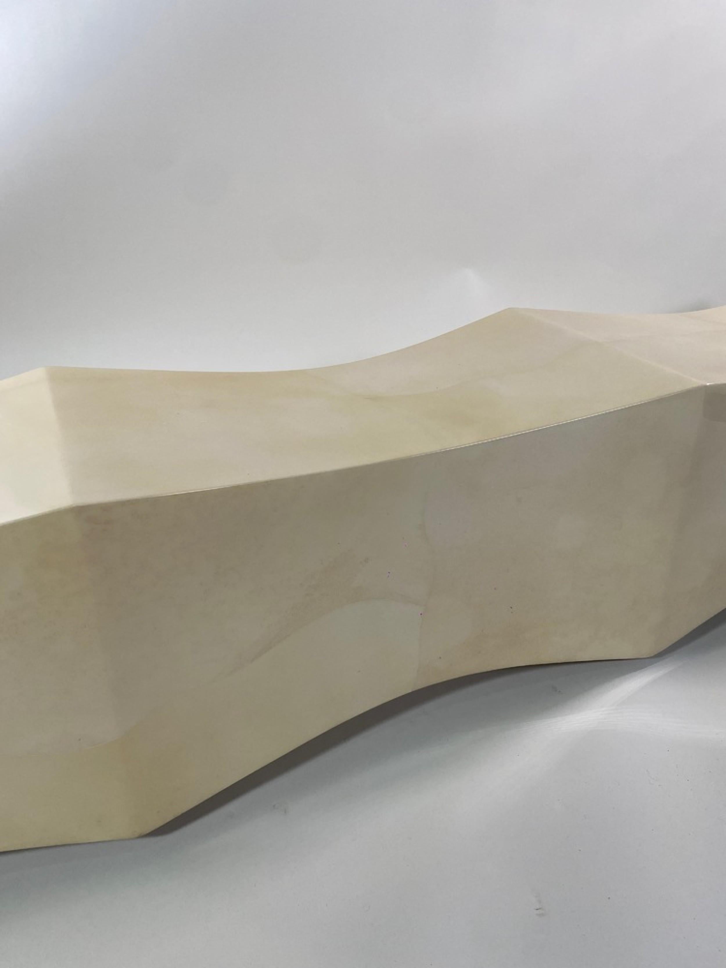 Karl Springer American Freeform Beige Parchment 