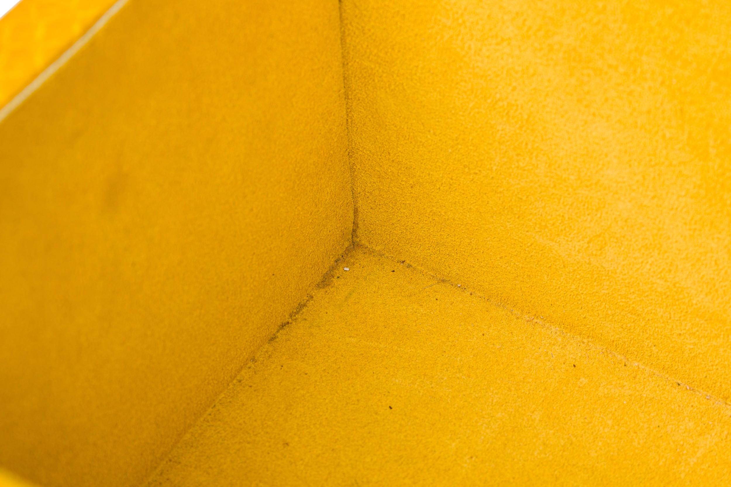 Boîte à bijoux américaine du milieu du siècle dernier en peau de python jaune citron Karl Springer en vente 4