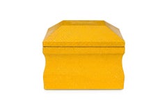 Karl Springer American Mid-Century Lemon Yellow Python Skin Jewelry Box