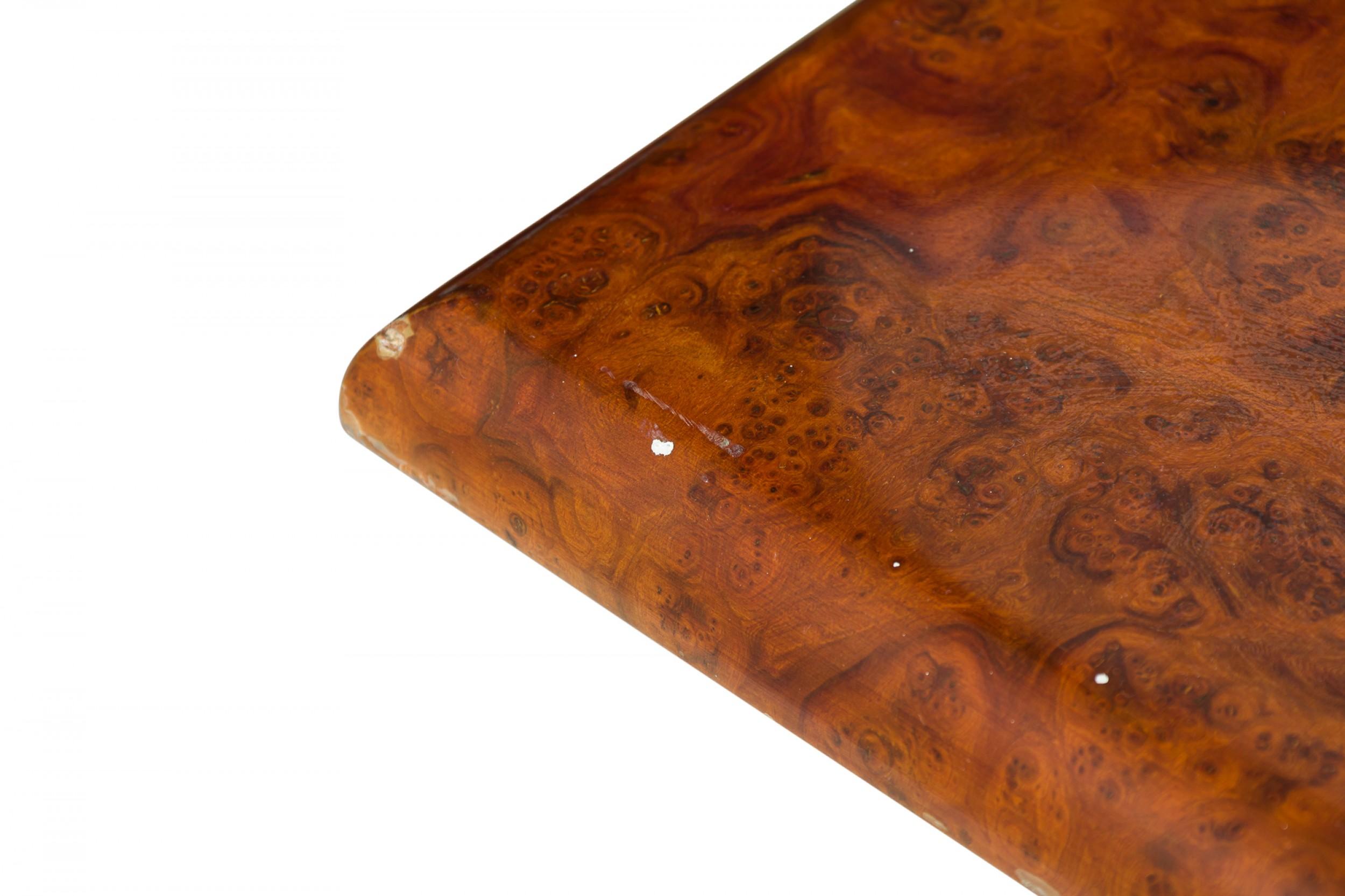 Table de salle à manger en bois de ronce de Karl Springer American Mid-Century Modern en vente 4
