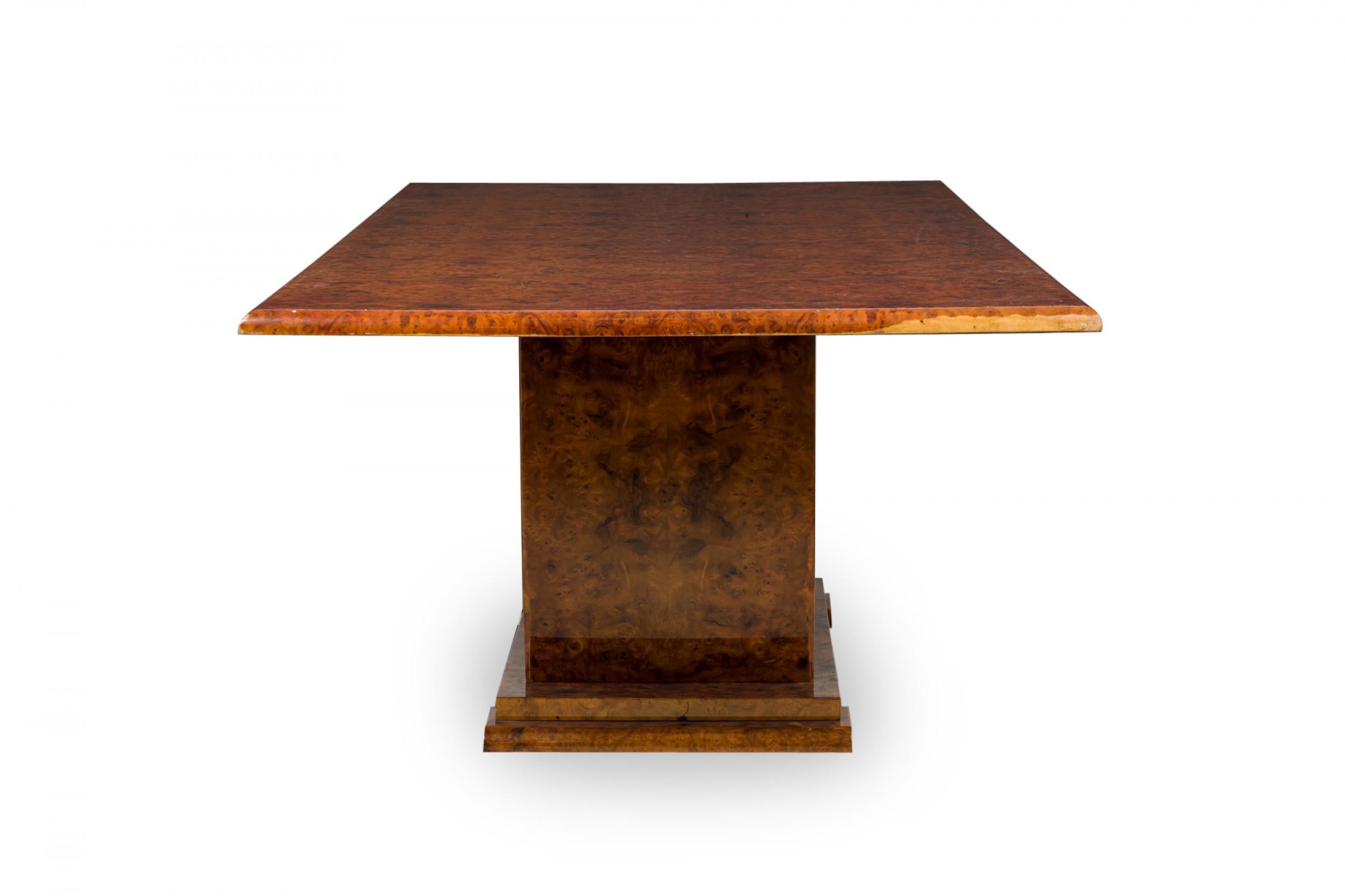 Américain Table de salle à manger en bois de ronce de Karl Springer American Mid-Century Modern en vente