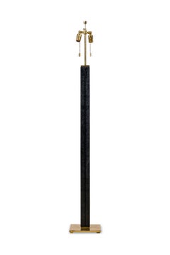 Karl Springer American Mid-Century Ostrich Wrapped Column Floor Lamp