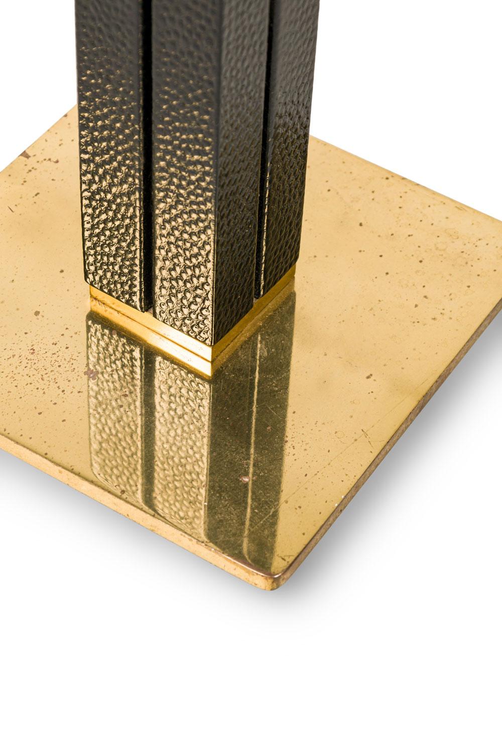 Lampadaire à colonne enveloppée d'autruche Karl Springer American Mid-Century en vente 2