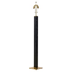 Karl Springer American Mid-Century Ostrich Wrapped Column Floor Lamp