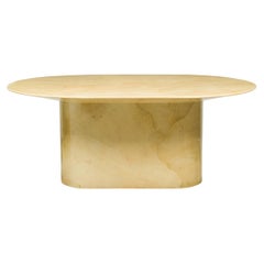 Karl Springer American Modern Oval Parchment Dining Table