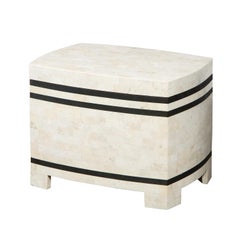 Karl Springer  "Kyoto Box" in Tessellated Fossilized Coral 1980s 'Signed'