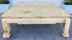 Karl Springer Asian Inspired Parchment Covered Coffee Table