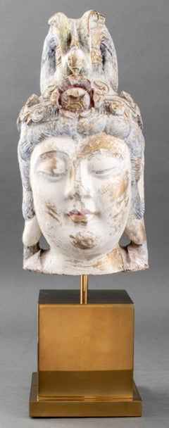 Karl Springer Attr. Chinese Guanyin Bust Sculpture