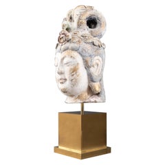 Karl Springer Attr. Chinese Guanyin Bust Sculpture