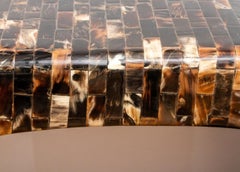 Karl Springer Attributed Tessellated Horn Console Table