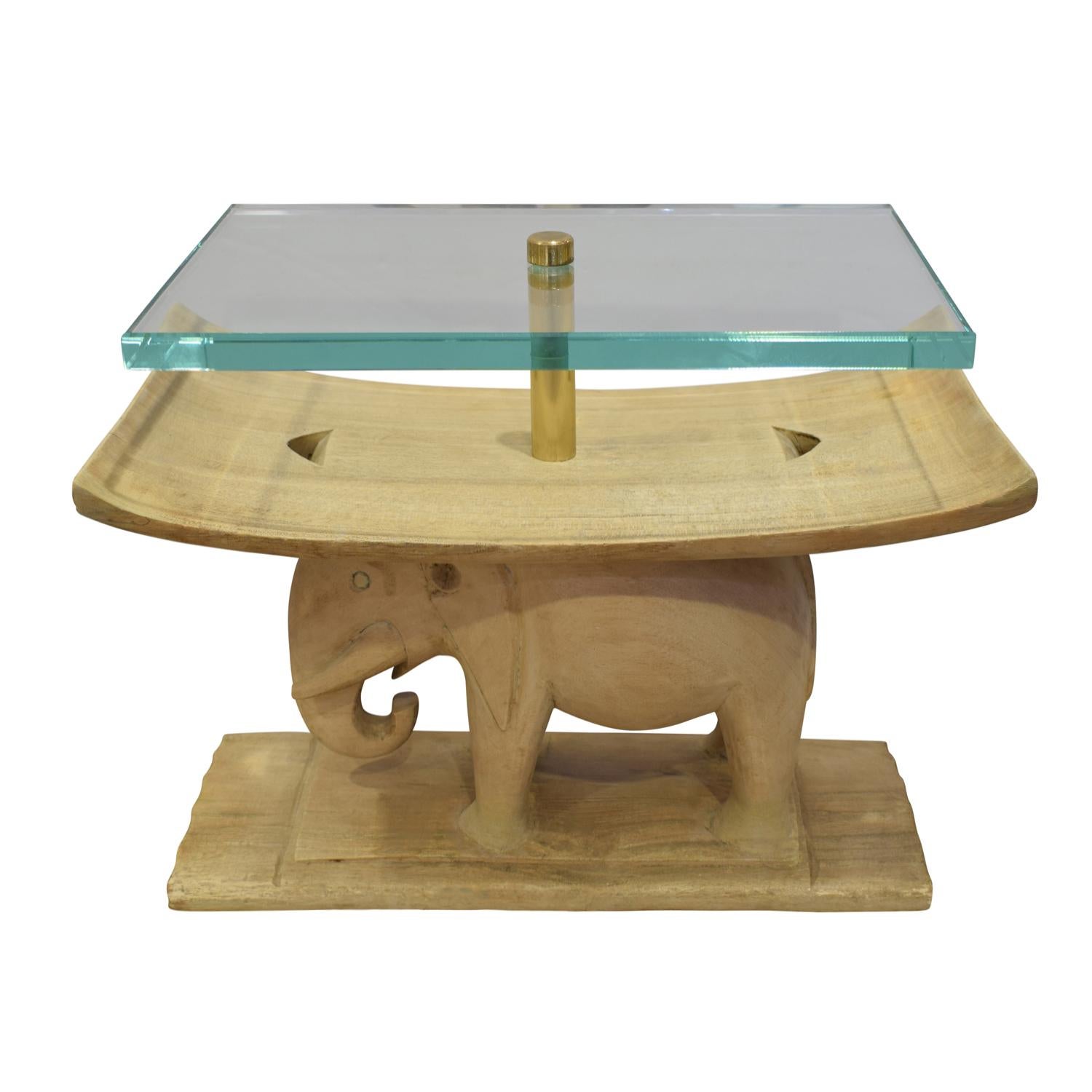 elephant table glass top