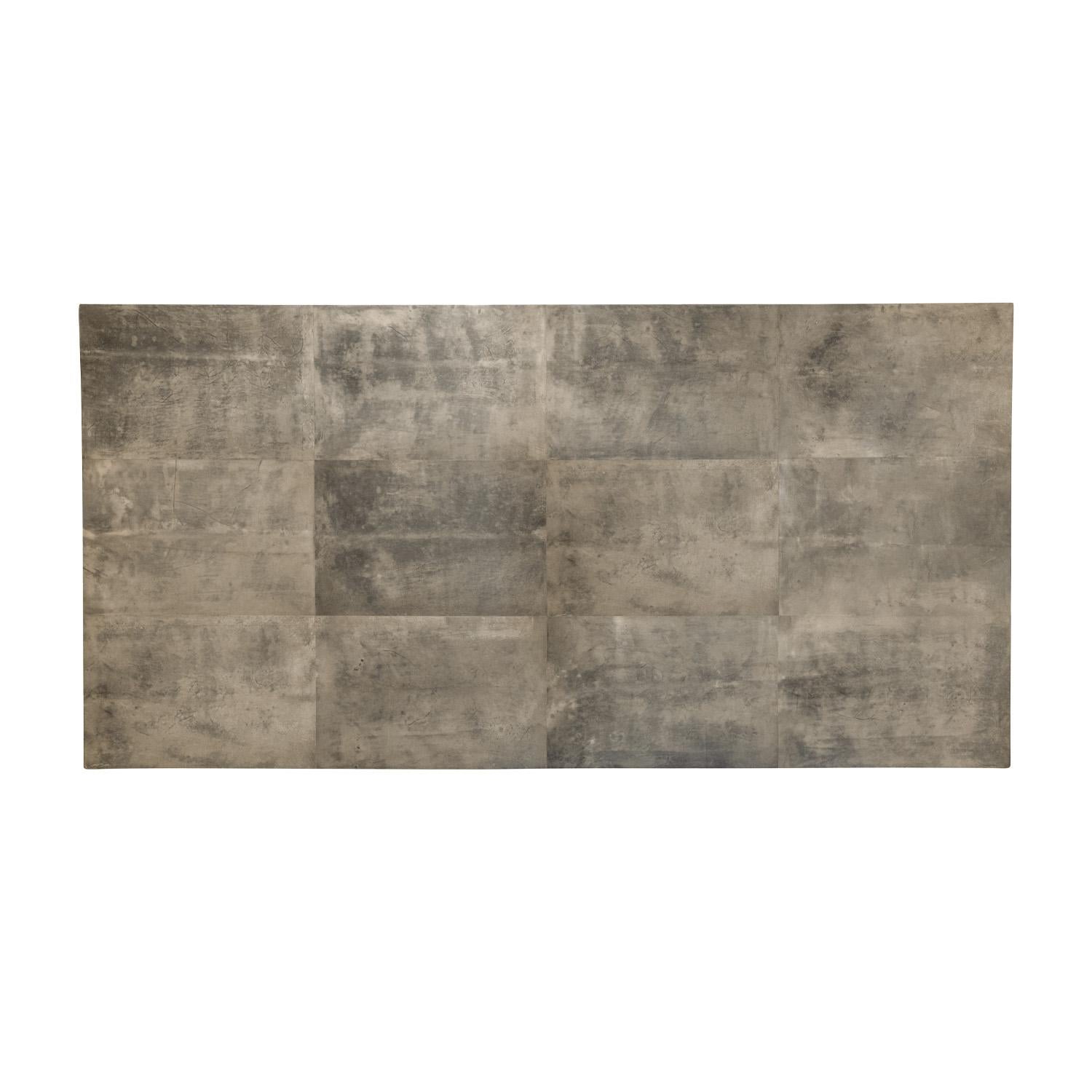 Karl Springer „Bauhaus-Esstisch“ aus lackiertem grauem Ziegenleder 1980er Jahre im Zustand „Hervorragend“ im Angebot in New York, NY