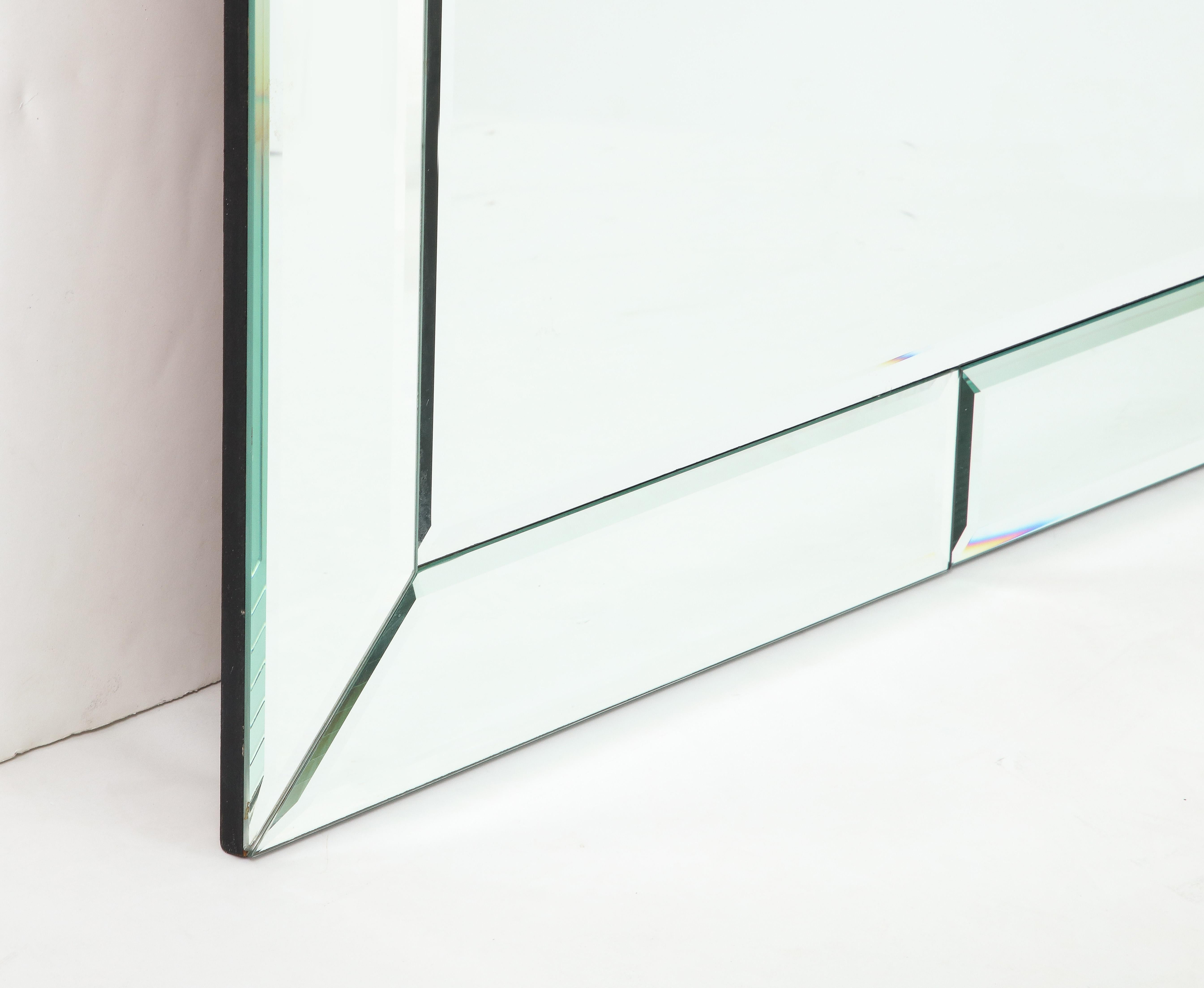 20th Century Karl Springer Beveled Edge Arch Mirror For Sale