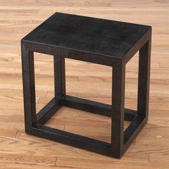 Karl Springer Black Lizard Parsons Cube Table