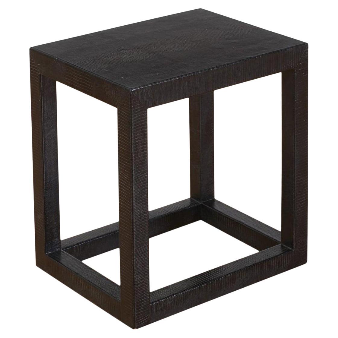 Karl Springer Black Lizard Parsons Cube Table
