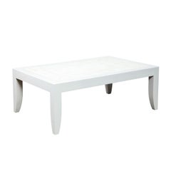 Karl Springer "Bristol Coffee Table" with Shagreen Top 1989 'Signed'