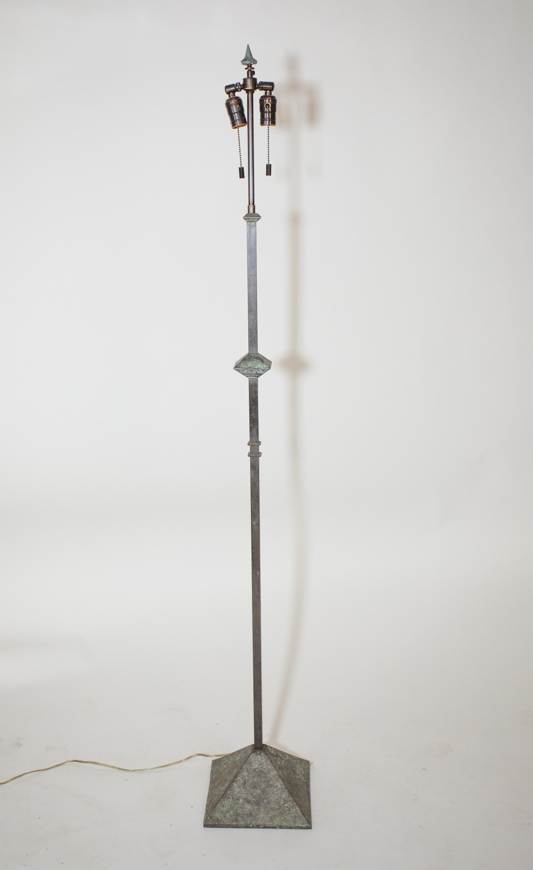 A bronze floor lamp from Karl springer
Original surface
Copy of a Giacometti design, Very Heavy.