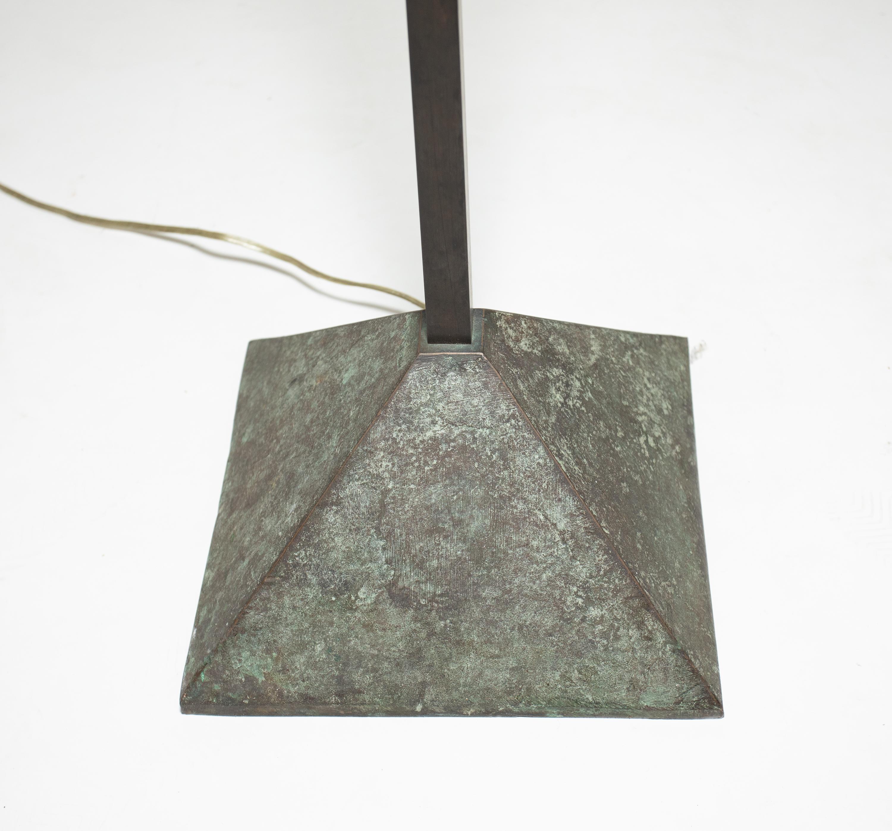 American Karl Springer Bronze Floor Lamp For Sale