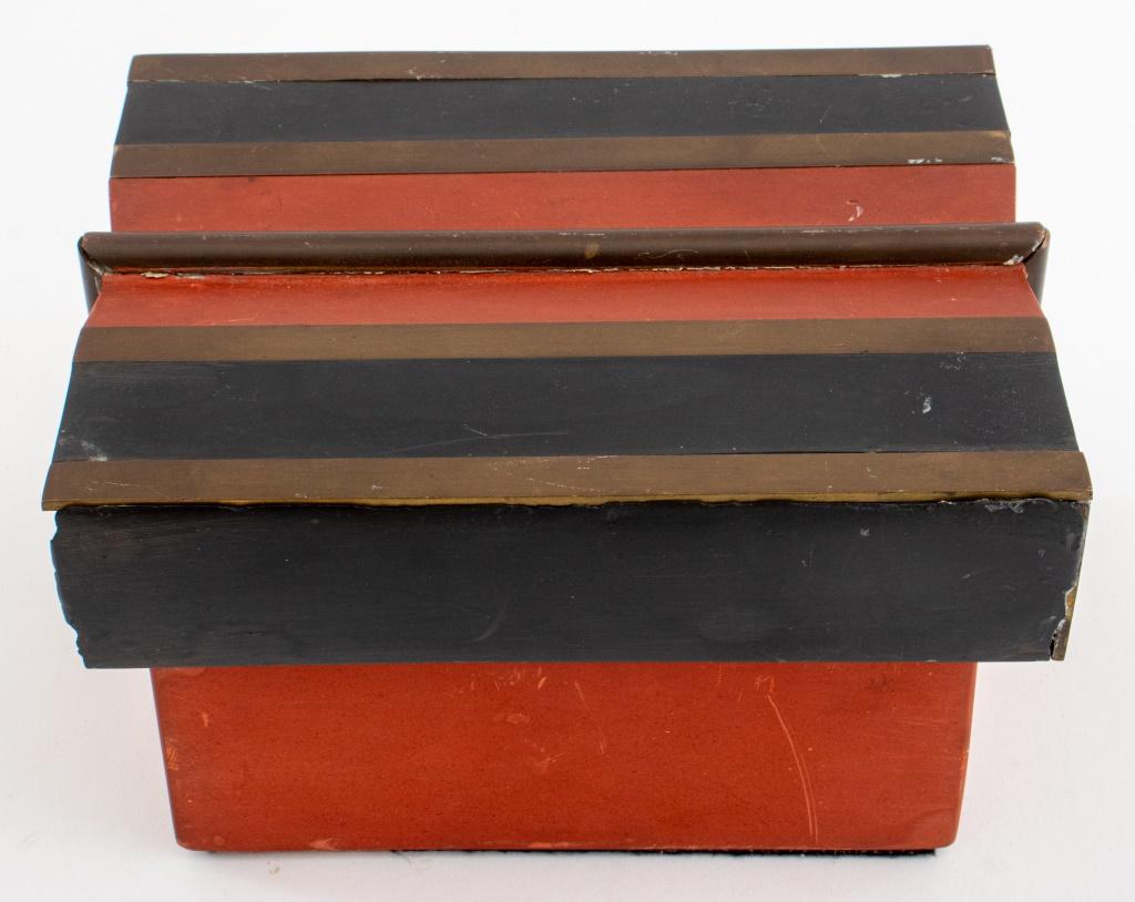 Karl Springer Bronzemontierte Tischbox, 1987 (Brutalismus) im Angebot