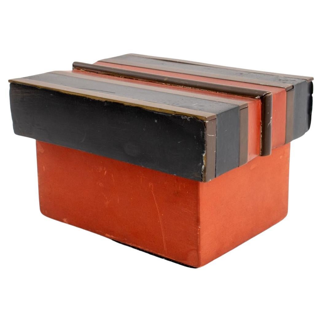 Karl Springer Bronzemontierte Tischbox, 1987 im Angebot