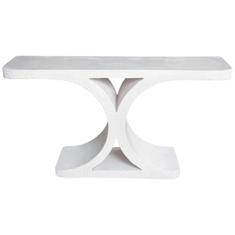 Trendy cast stone console table Karl Springer Cast Stone Console For Sale At 1stdibs
