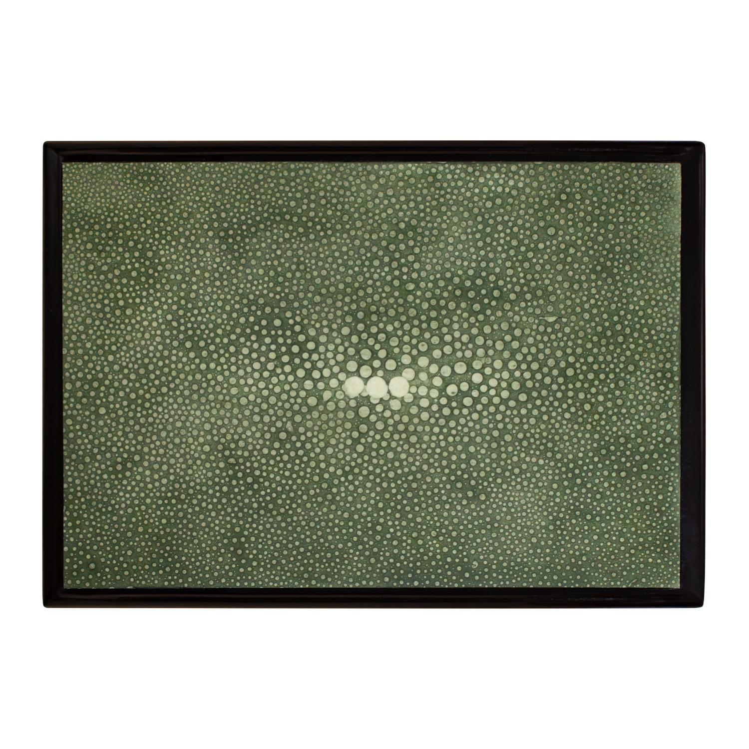 Américain Karl Springer Boîte à couvercle chic avec dessus en laque Greene & Greene 1980 (Signé) en vente