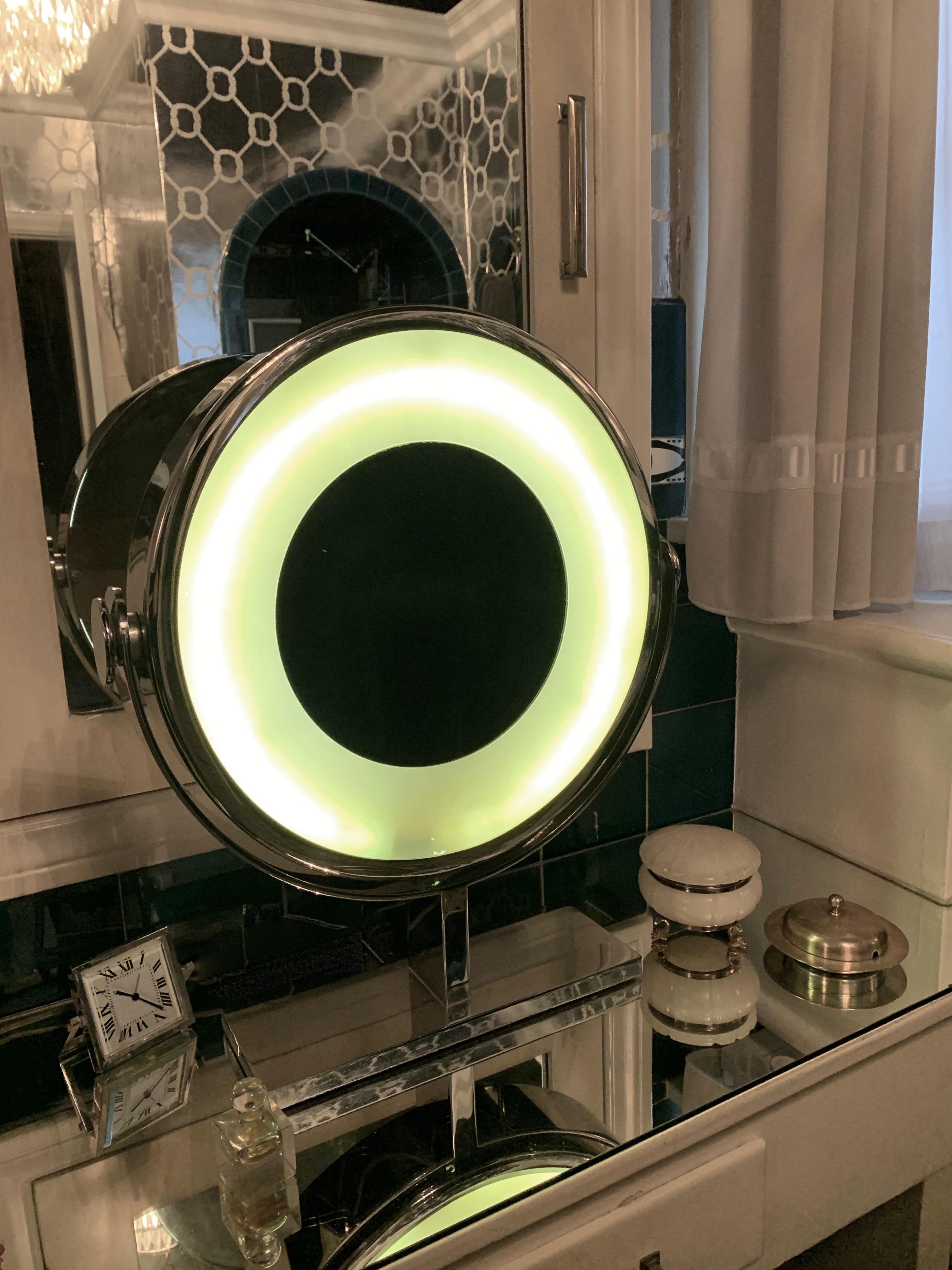 Karl Springer Magnified Vanity Mirror with Light 3