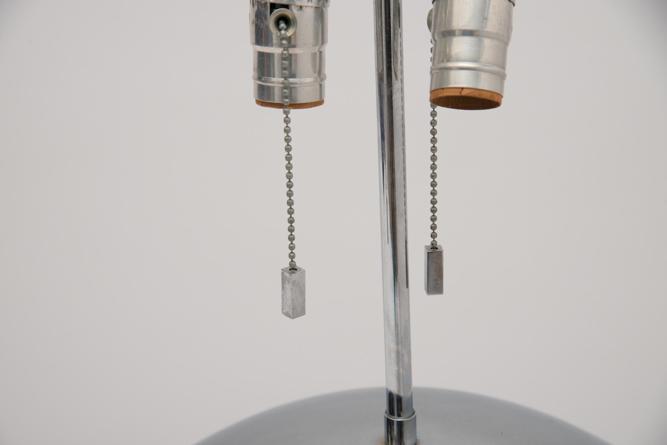 Chrome Lampes orbes en métal chromé Karl Springer en vente