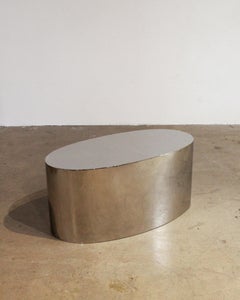 Karl Springer Cocktail Tables Edelstahl poliert 1970er Jahre