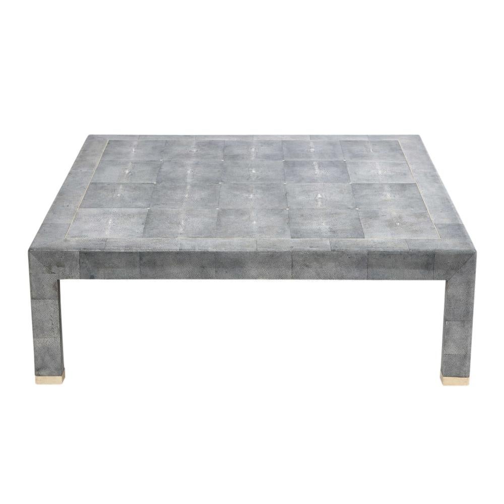 Philippine Shagreen and Bone Coffee Table