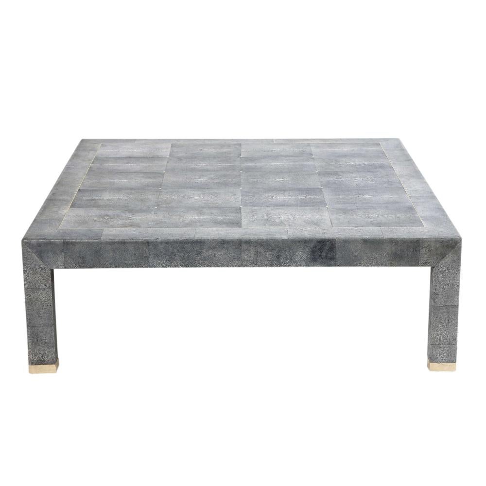 Hand-Crafted Shagreen and Bone Coffee Table