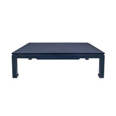Karl Springer Coffee Table in Embossed Reptile Leather 1988 (Signed & Dated)