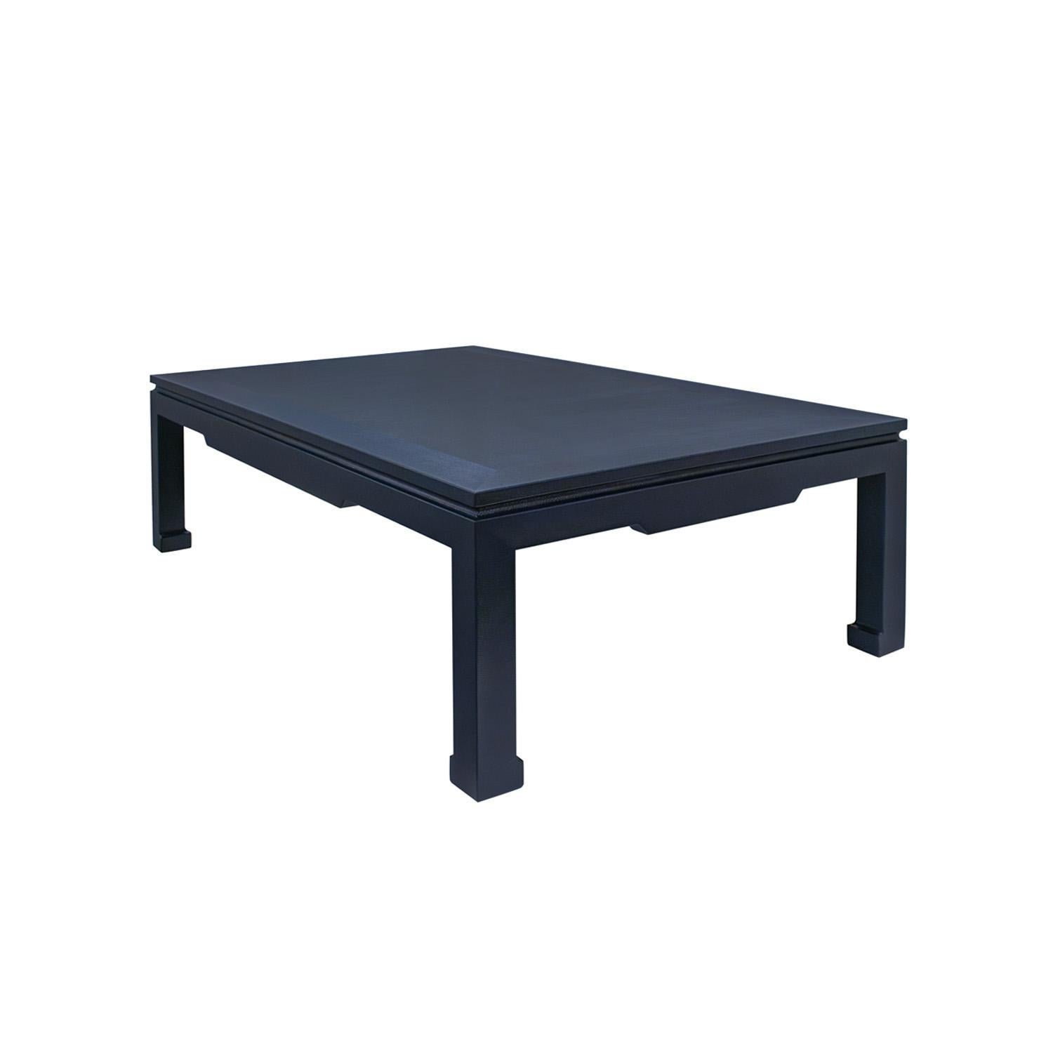 Modern Karl Springer Coffee Table in Embossed Reptile Leather 1988 (Signed & Dated)