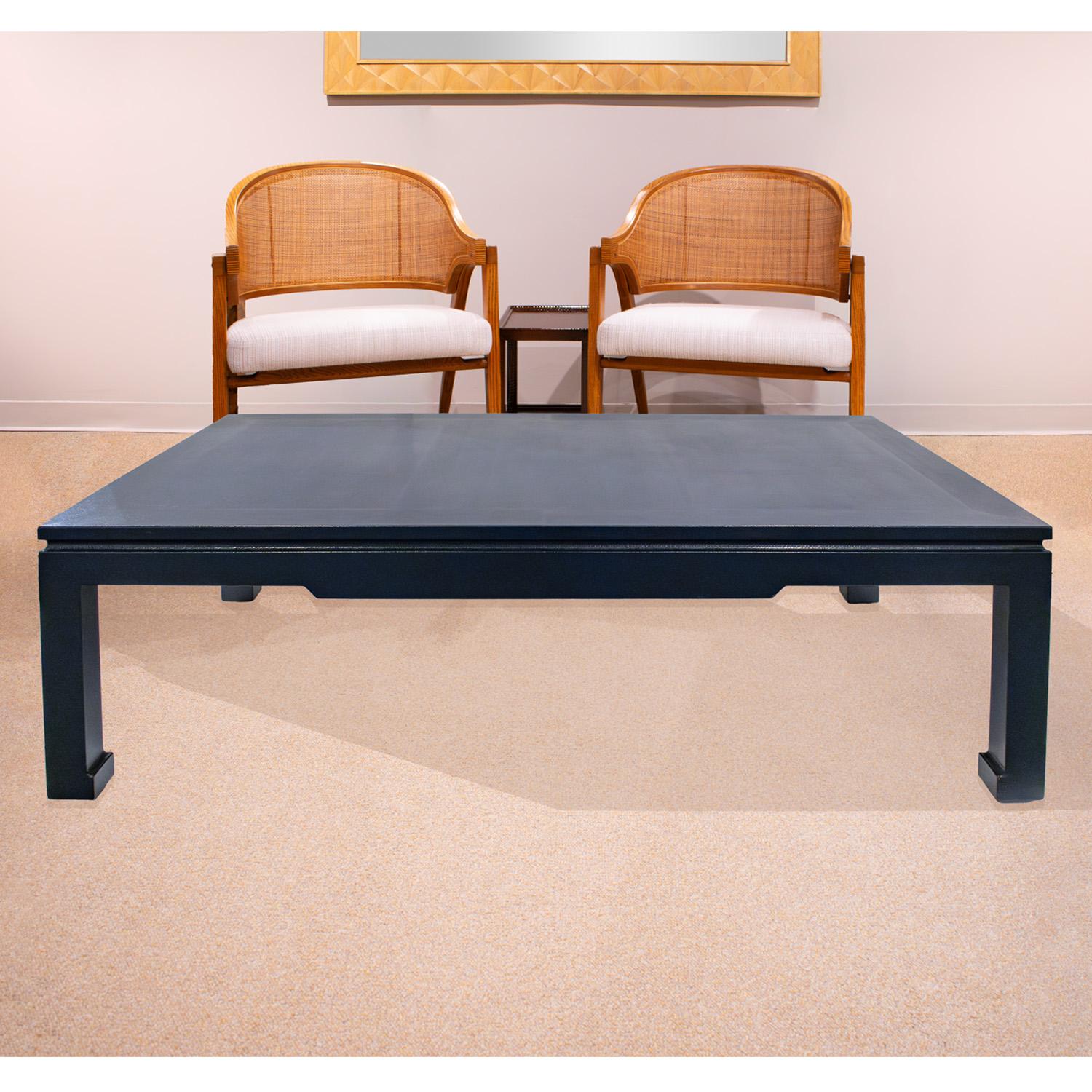 Karl Springer Coffee Table in Embossed Reptile Leather 1988 (Signed & Dated) 1