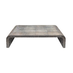 Karl Springer Coffee Table in Shagreen with Bone Inlays 1980s 'Signed'