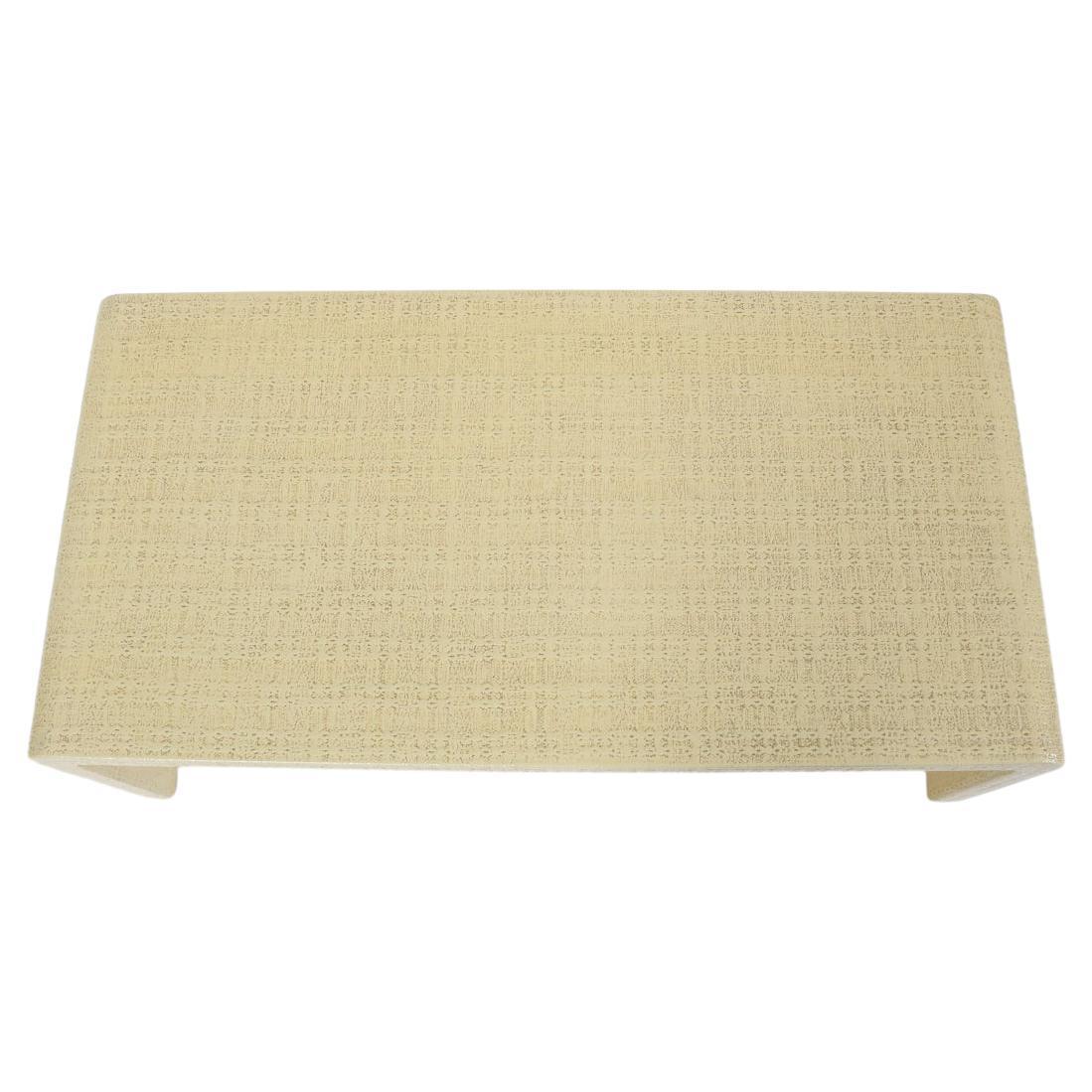 Mesa de centro o banco Karl Springer resina de moldeo maciza texturizada Posmoderno en venta