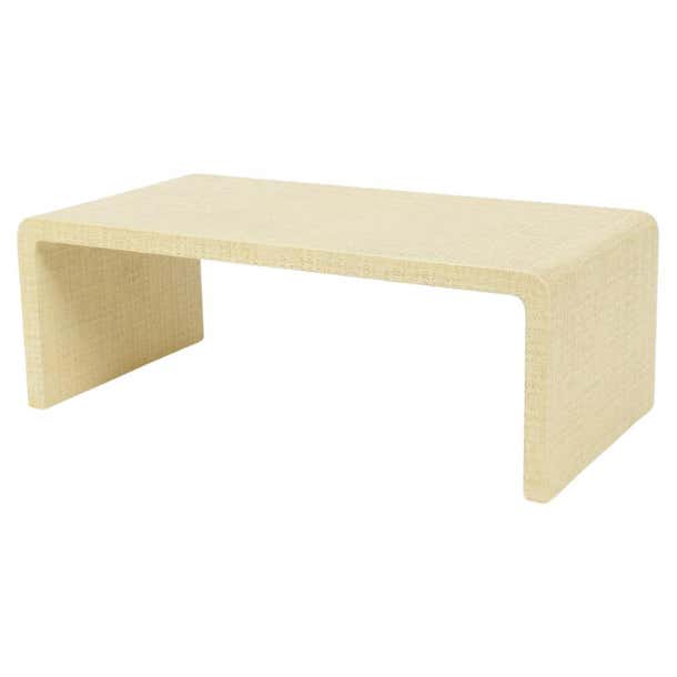 Karl springer coffee table or bench textured solid cast resin For Sale ...