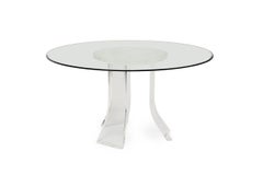 Karl Springer Contemporary American Lucite Dining Table Base