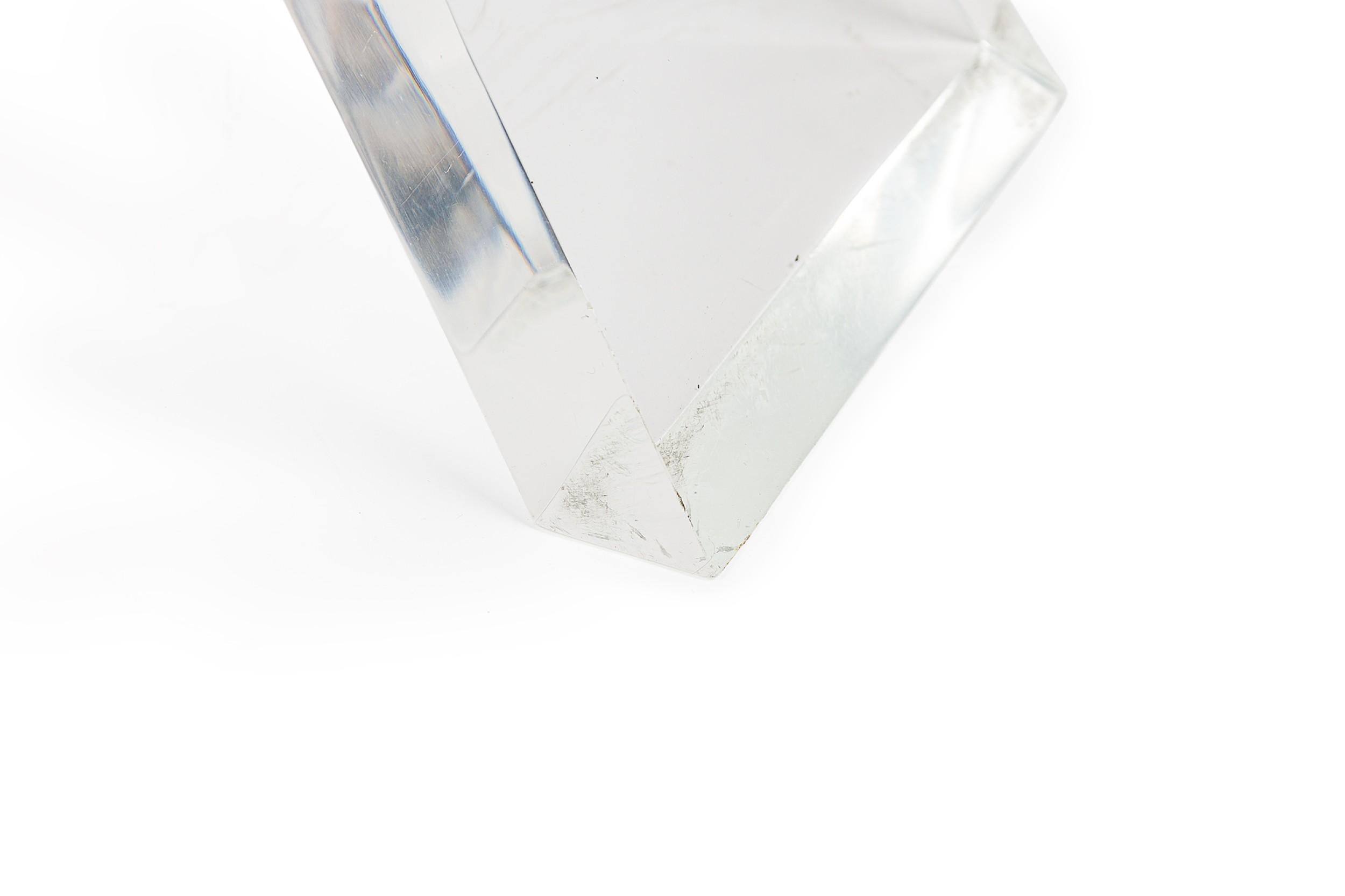 20th Century Karl Springer Contemporary American Lucite Dining Table Base For Sale