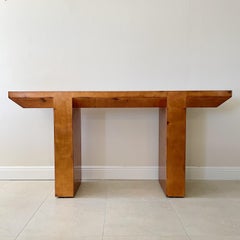 Karl Springer Copper Leaf "Altar Console Table" 1980s