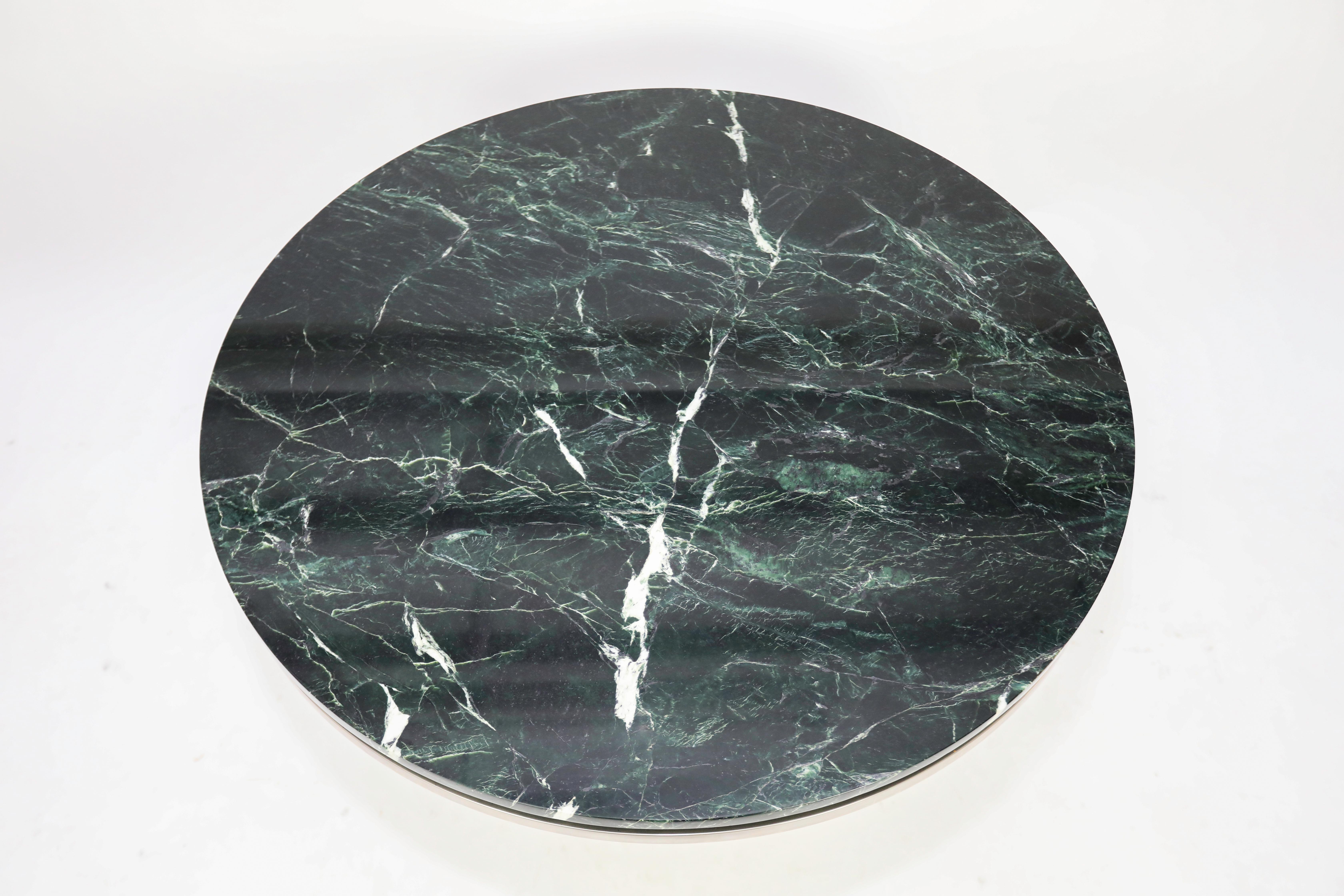 Late 20th Century Karl Springer Custom Marble Table For Sale