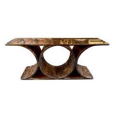 Karl Springer Design Parchment Console Table