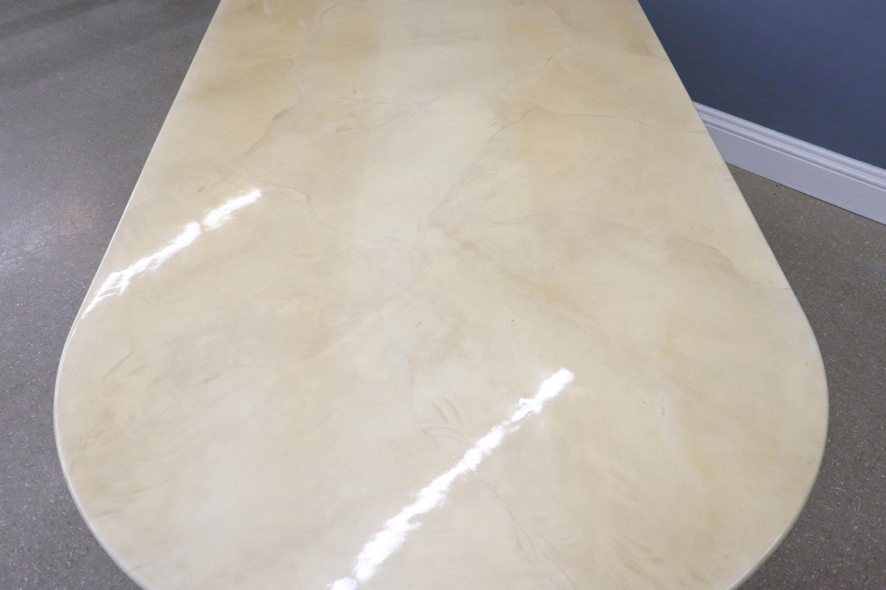 Mesa de comedor Karl Springer sólo sin sillas siglo XX en venta