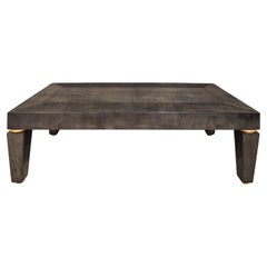 Karl Springer "Dorchester Coffee Table" in Figured Anigre, 1990s 'Signed'